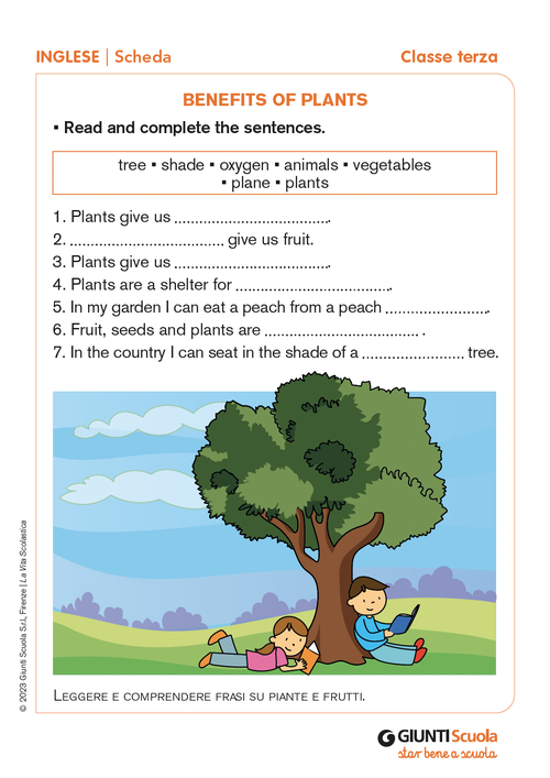 Benefits of plants | Giunti Scuola Benefits of plants | Giunti Scuola