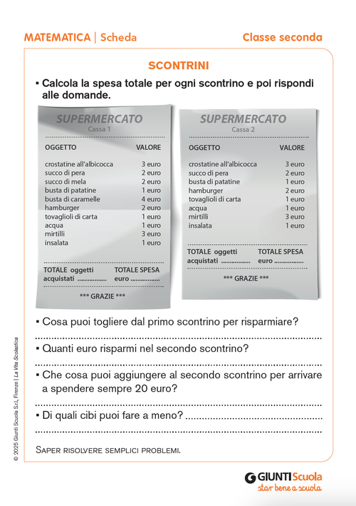 Scontrini | Giunti Scuola Scontrini | Giunti Scuola