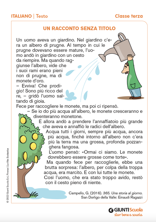 Un racconto senza titolo | Giunti Scuola Un racconto senza titolo | Giunti Scuola