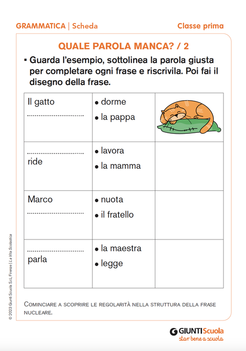 Quale parola manca? / 2 | Giunti Scuola Quale parola manca? / 2 | Giunti Scuola