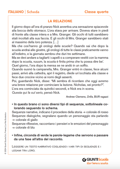 La relazione | Giunti Scuola La relazione | Giunti Scuola