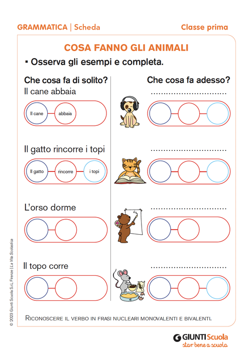 Cosa fanno gli animali | Giunti Scuola Cosa fanno gli animali | Giunti Scuola
