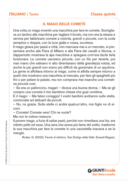 Il mago delle comete | Giunti Scuola Il mago delle comete | Giunti Scuola