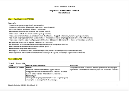 Progettazione di Matematica | Classe 2 (2024-2025) – PDF | Giunti Scuola Progettazione di Matematica | Classe 2 (2024-2025) – PDF | Giunti Scuola