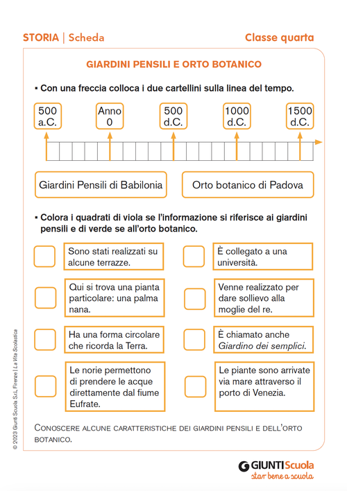 Giardini pensili e orto botanico | Giunti Scuola Giardini pensili e orto botanico | Giunti Scuola