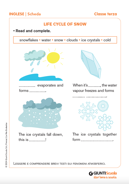 Life cycle of snow | Giunti Scuola Life cycle of snow | Giunti Scuola