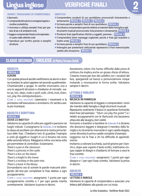 Guida alle verifiche finali | Inglese 2 | Giunti Scuola Guida alle verifiche finali | Inglese 2 | Giunti Scuola