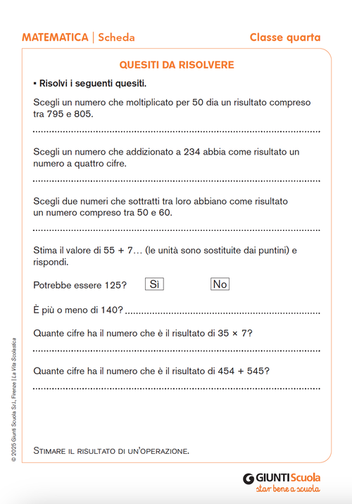 Quesiti da risolvere | Giunti Scuola Quesiti da risolvere | Giunti Scuola