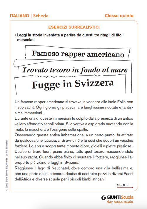 Esercizi surrealistici | Giunti Scuola Esercizi surrealistici | Giunti Scuola