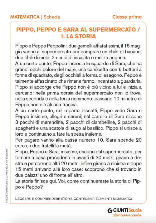 Pippo, Peppo e Sara al supermercato / 1. La storia | Giunti Scuola Pippo, Peppo e Sara al supermercato / 1. La storia | Giunti Scuola