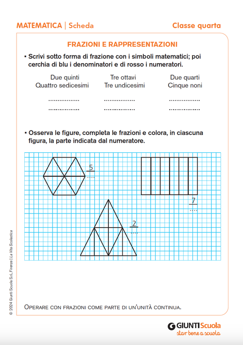 Frazioni e rappresentazioni | Giunti Scuola