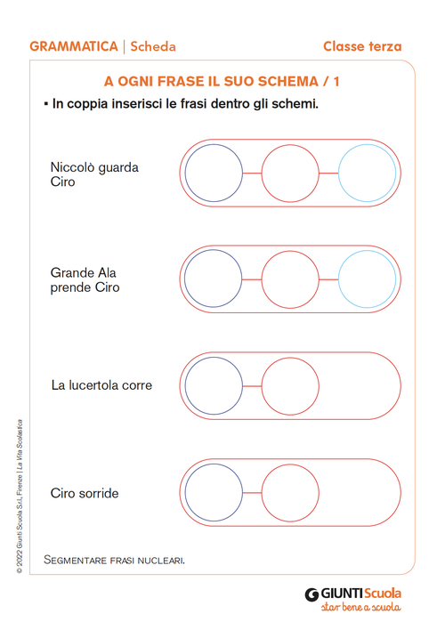 A ogni frase il suo schema 1/2 | Giunti Scuola A ogni frase il suo schema 1/2 | Giunti Scuola