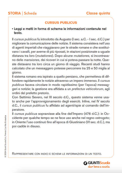 Cursus publicus | Giunti Scuola Cursus publicus | Giunti Scuola