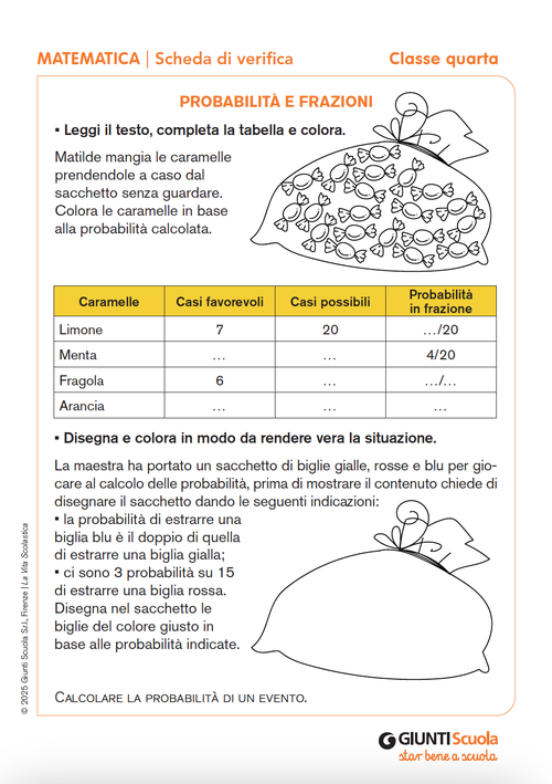 Probabilità e frazioni | Giunti Scuola Probabilità e frazioni | Giunti Scuola