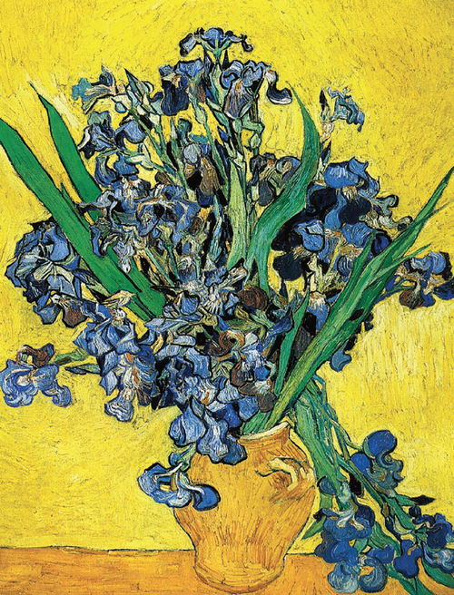Vaso con iris su fondo giallo (Vincent van Gogh) | Giunti Scuola Vaso con iris su fondo giallo (Vincent van Gogh) | Giunti Scuola