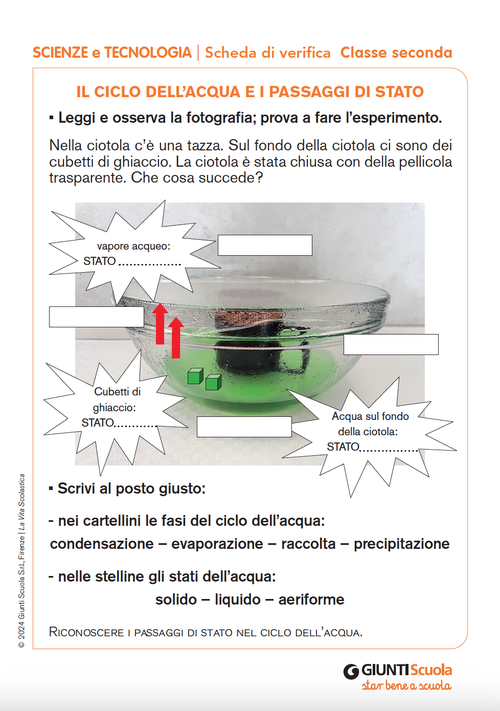 Il ciclo dell’acqua e i passaggi di stato | Giunti Scuola Il ciclo dell’acqua e i passaggi di stato | Giunti Scuola