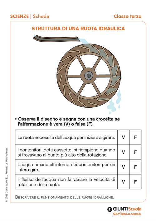 Struttura di una ruota idraulica | Giunti Scuola Struttura di una ruota idraulica | Giunti Scuola