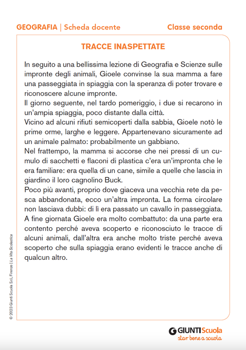 Tracce inaspettate | Giunti Scuola Tracce inaspettate | Giunti Scuola