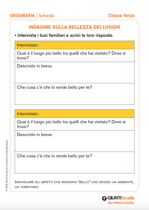 Indagine sulla bellezza dei luoghi | Giunti Scuola Indagine sulla bellezza dei luoghi | Giunti Scuola