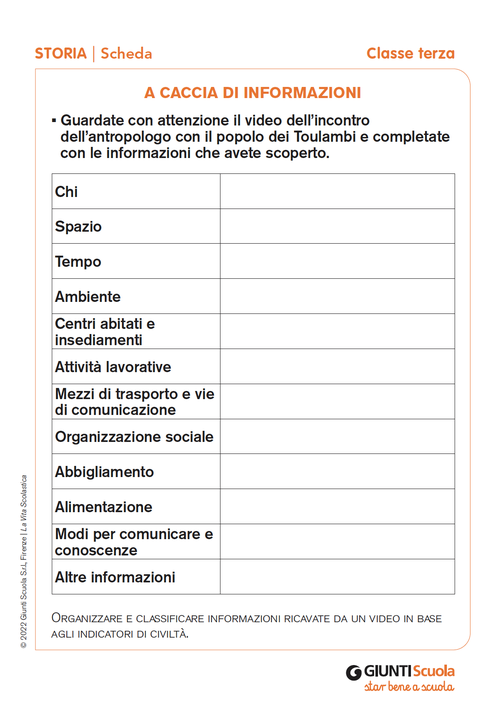 A caccia di informazioni | Giunti Scuola A caccia di informazioni | Giunti Scuola
