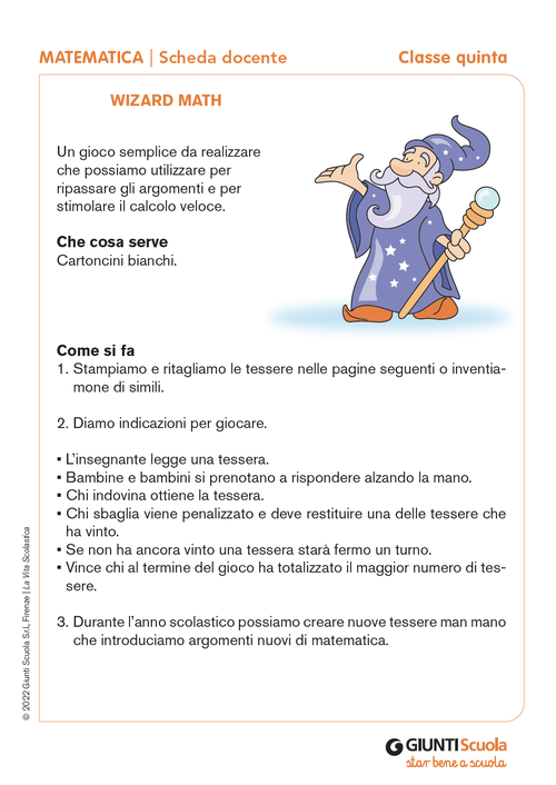 Wizard math | Giunti Scuola Wizard math | Giunti Scuola