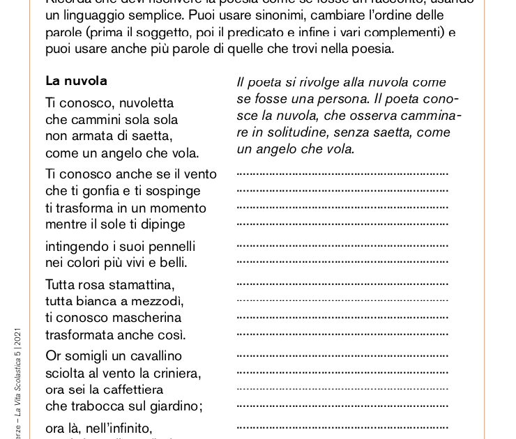 La parafrasi La parafrasi Giunti Scuola