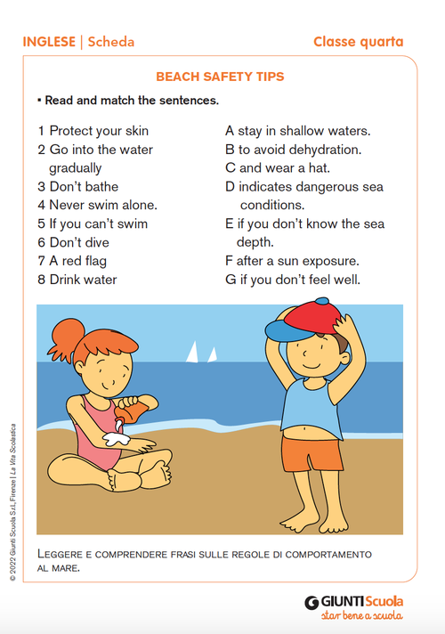 Beach safety tips | Giunti Scuola Beach safety tips | Giunti Scuola