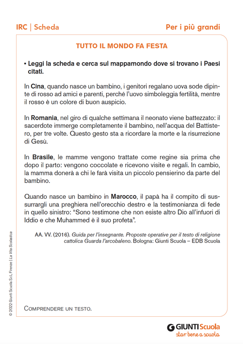 Tutto il mondo fa festa | Giunti Scuola Tutto il mondo fa festa | Giunti Scuola