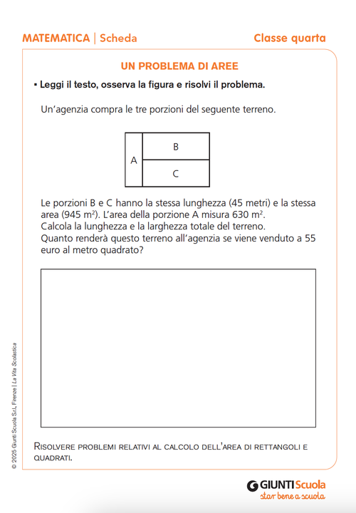 Un problema di aree | Giunti Scuola Un problema di aree | Giunti Scuola
