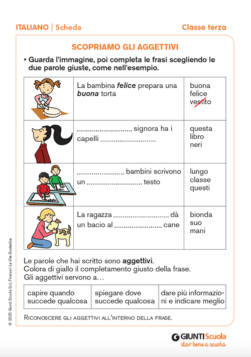 Scopriamo gli aggettivi | Giunti Scuola Scopriamo gli aggettivi | Giunti Scuola