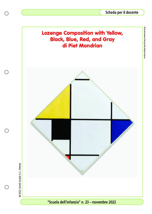 “Lozenge Composition with Yellow, Black, Blue, Red, and Gray” di Piet Mondrian | Giunti Scuola “Lozenge Composition with Yellow, Black, Blue, Red, and Gray” di Piet Mondrian | Giunti Scuola