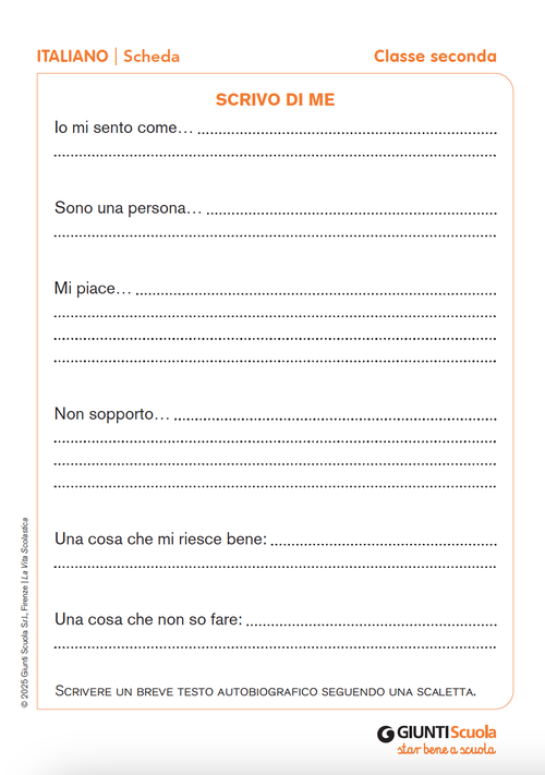 Scrivo di me | Giunti Scuola Scrivo di me | Giunti Scuola