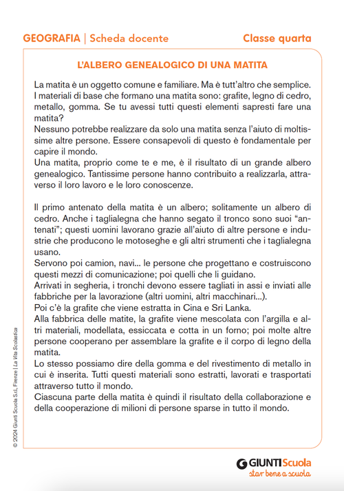 L’albero genealogico di una matita | Giunti Scuola