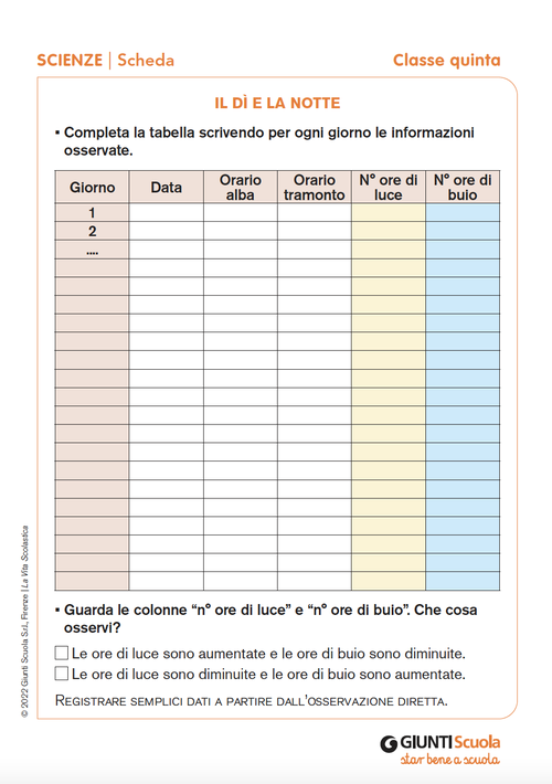 Il dì e la notte | Giunti Scuola Il dì e la notte | Giunti Scuola
