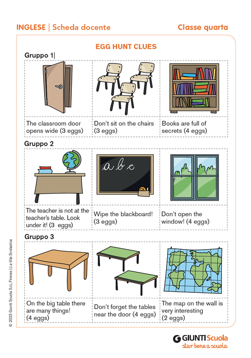 Egg hunt clues | Giunti Scuola Egg hunt clues | Giunti Scuola