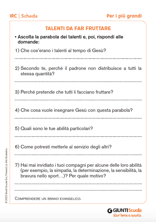 Talenti da far fruttare | Giunti Scuola