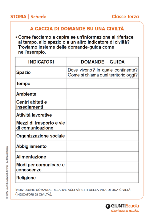 A caccia di domande su una civiltà | Giunti Scuola A caccia di domande su una civiltà | Giunti Scuola