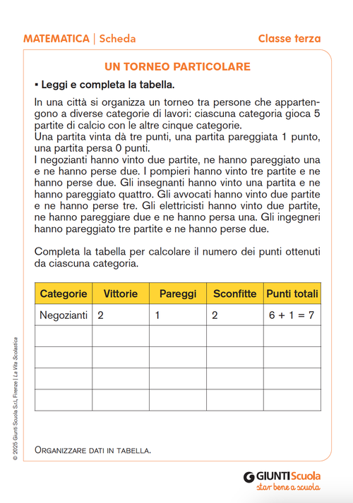 Un torneo particolare | Giunti Scuola Un torneo particolare | Giunti Scuola