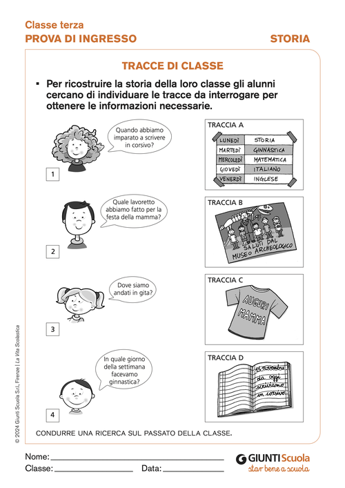 Tracce di classe | Giunti Scuola Tracce di classe | Giunti Scuola