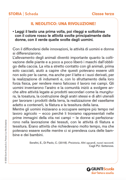 Il Neolitico: una rivoluzione! | Giunti Scuola Il Neolitico: una rivoluzione! | Giunti Scuola