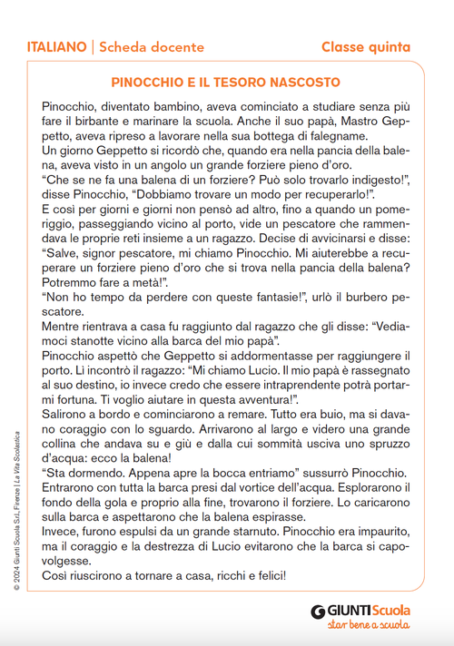 Pinocchio e il tesoro nascosto | Giunti Scuola Pinocchio e il tesoro nascosto | Giunti Scuola