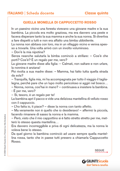 Quella monella di Cappuccetto Rosso | Giunti Scuola Quella monella di Cappuccetto Rosso | Giunti Scuola