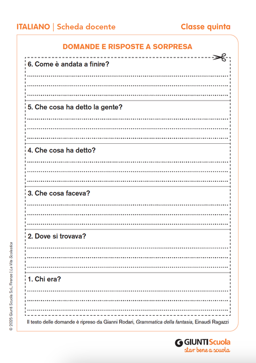 Domande e risposte a sorpresa | Giunti Scuola