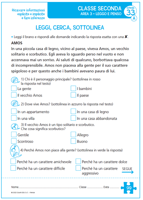 Leggi, cerca, sottolinea | Giunti Scuola Leggi, cerca, sottolinea | Giunti Scuola