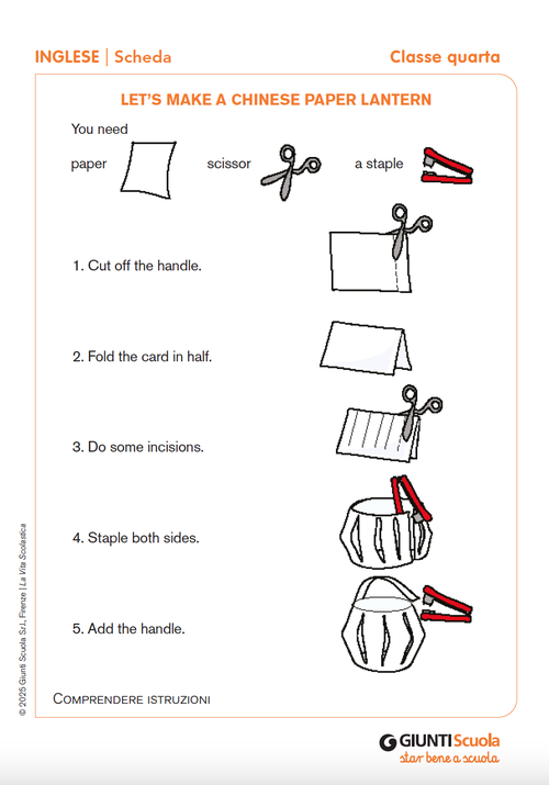 Let’s make a Chinese paper lantern | Giunti Scuola