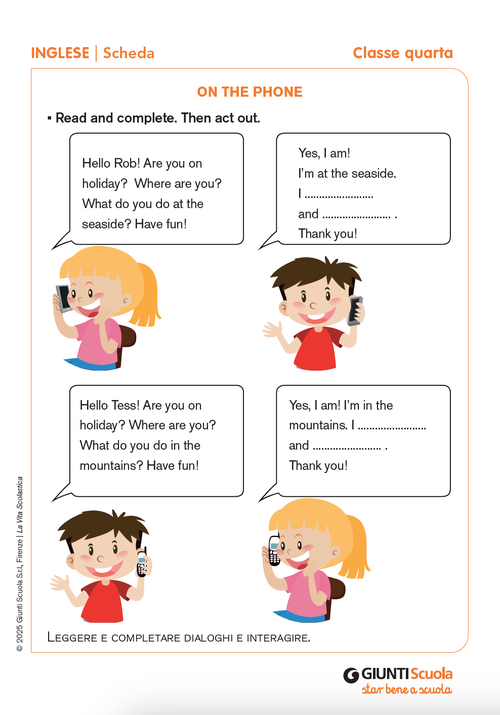 On the phone | Giunti Scuola On the phone | Giunti Scuola