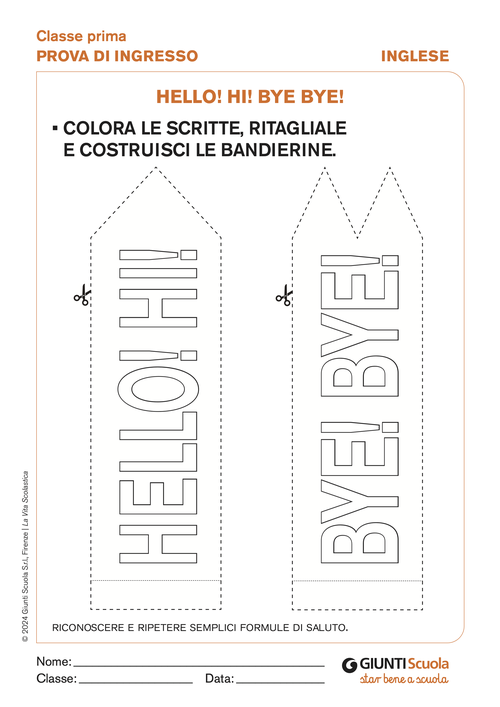 Hello! Hi! Bye bye! | Giunti Scuola