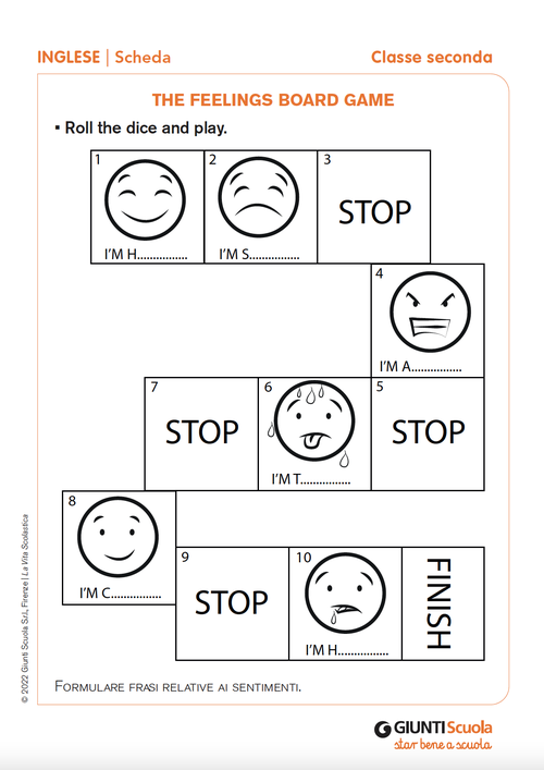 The feelings board game | Giunti Scuola