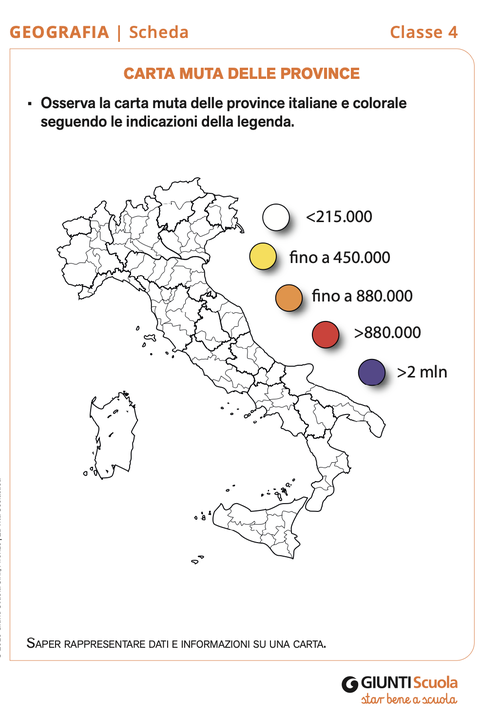 Carta muta delle province | Giunti Scuola