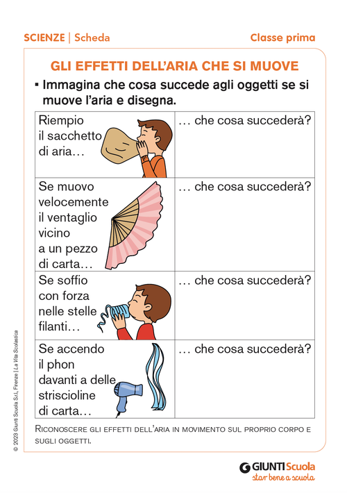Gli effetti dell'aria che si muove | Giunti Scuola Gli effetti dell'aria che si muove | Giunti Scuola